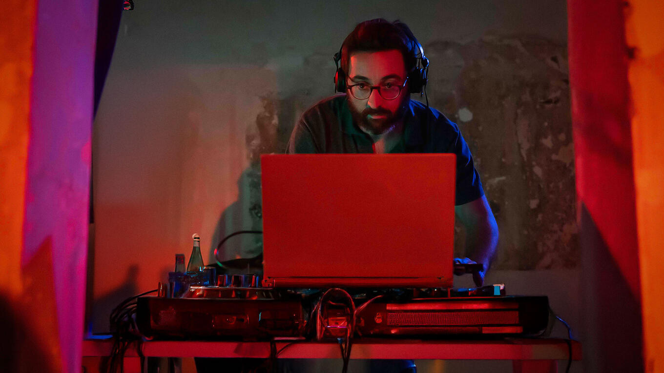 DJ Mehtoze performing a late-night set at the Kemia Party during Idle Films’ Berlin premiere aftershow.